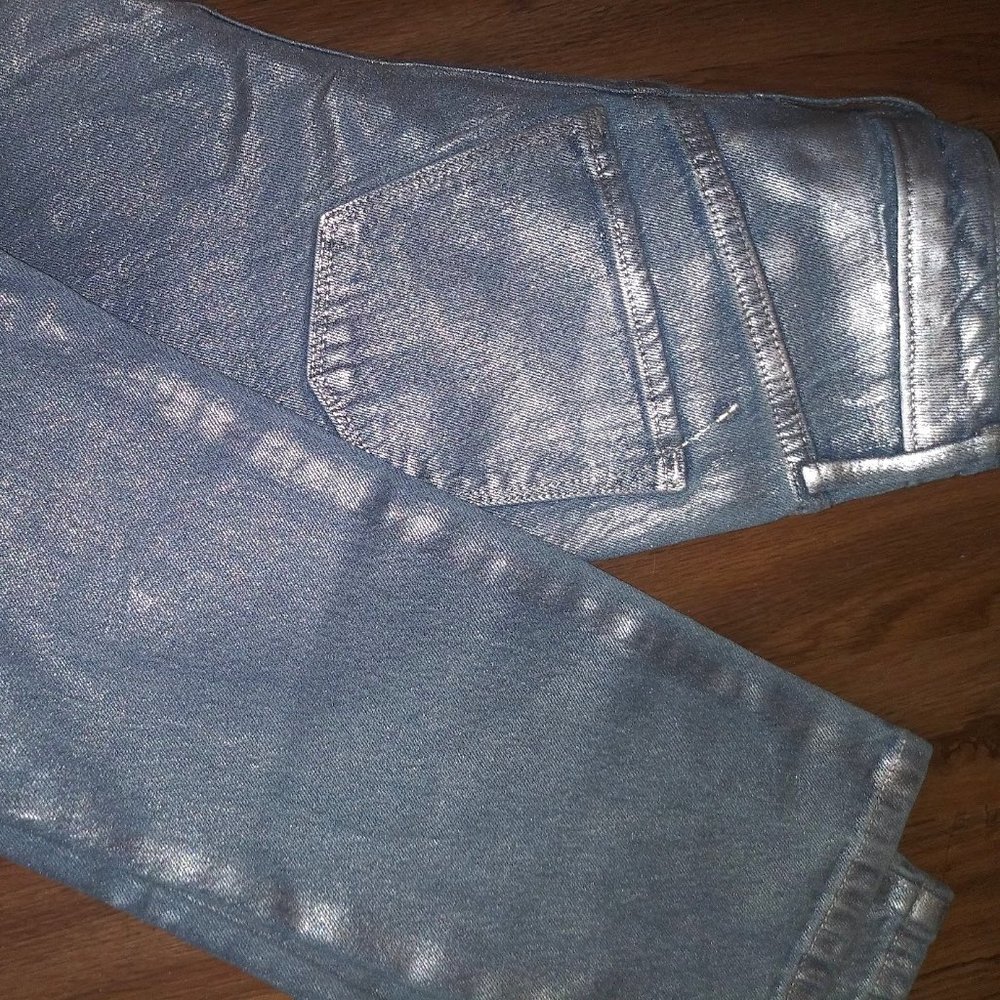 Silver Lacquer Denim